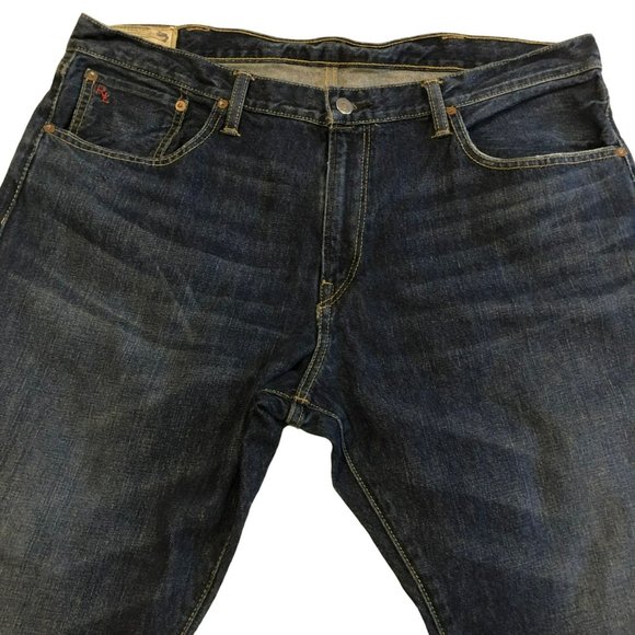 Polo Ralph Lauren Classic Fit Men's Jeans 38x34 Dark Wash Zip Fly - Picture 2 of 6